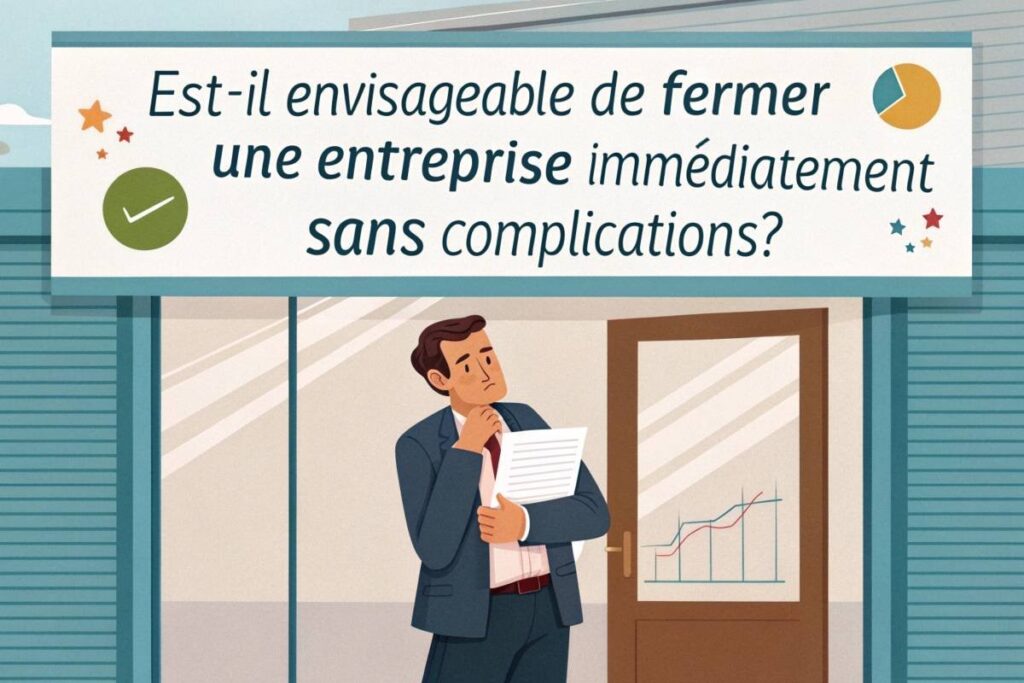 Est-il envisageable de fermer une entreprise immédiatement sans complications ?